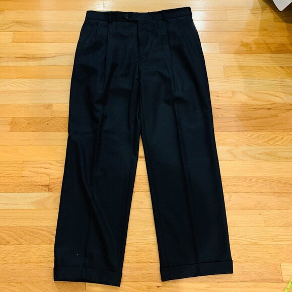 MILANO SAXXON 1818 Brooks Brothers Men's Dark Navy Blue Striped Suit 44R $1,395 - Picture 7 of 16